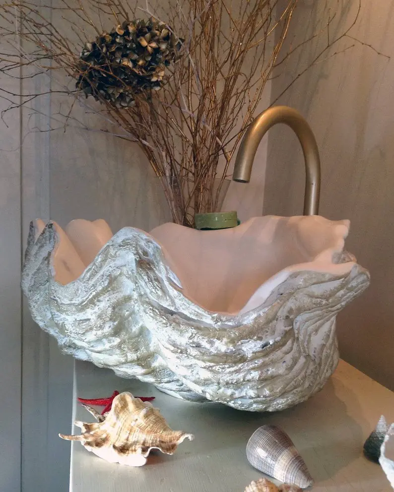 13 – Giant Clam Shell Bathroom Sink