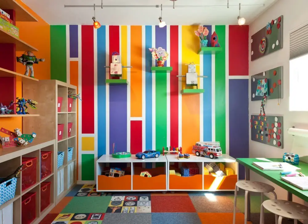 Basement playroom color ideas.