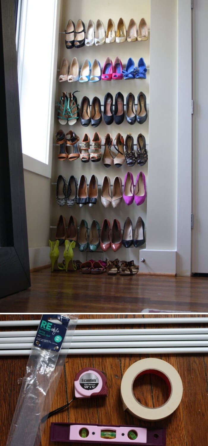 #7. Rod Shoe Rack