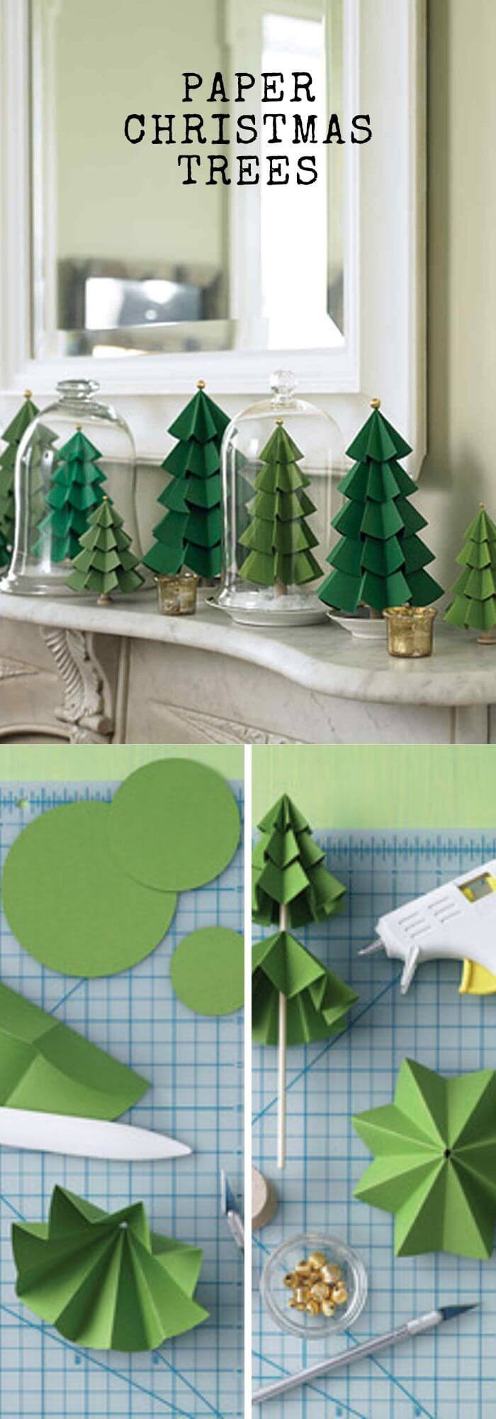 #10. DIY Paper Evergreens