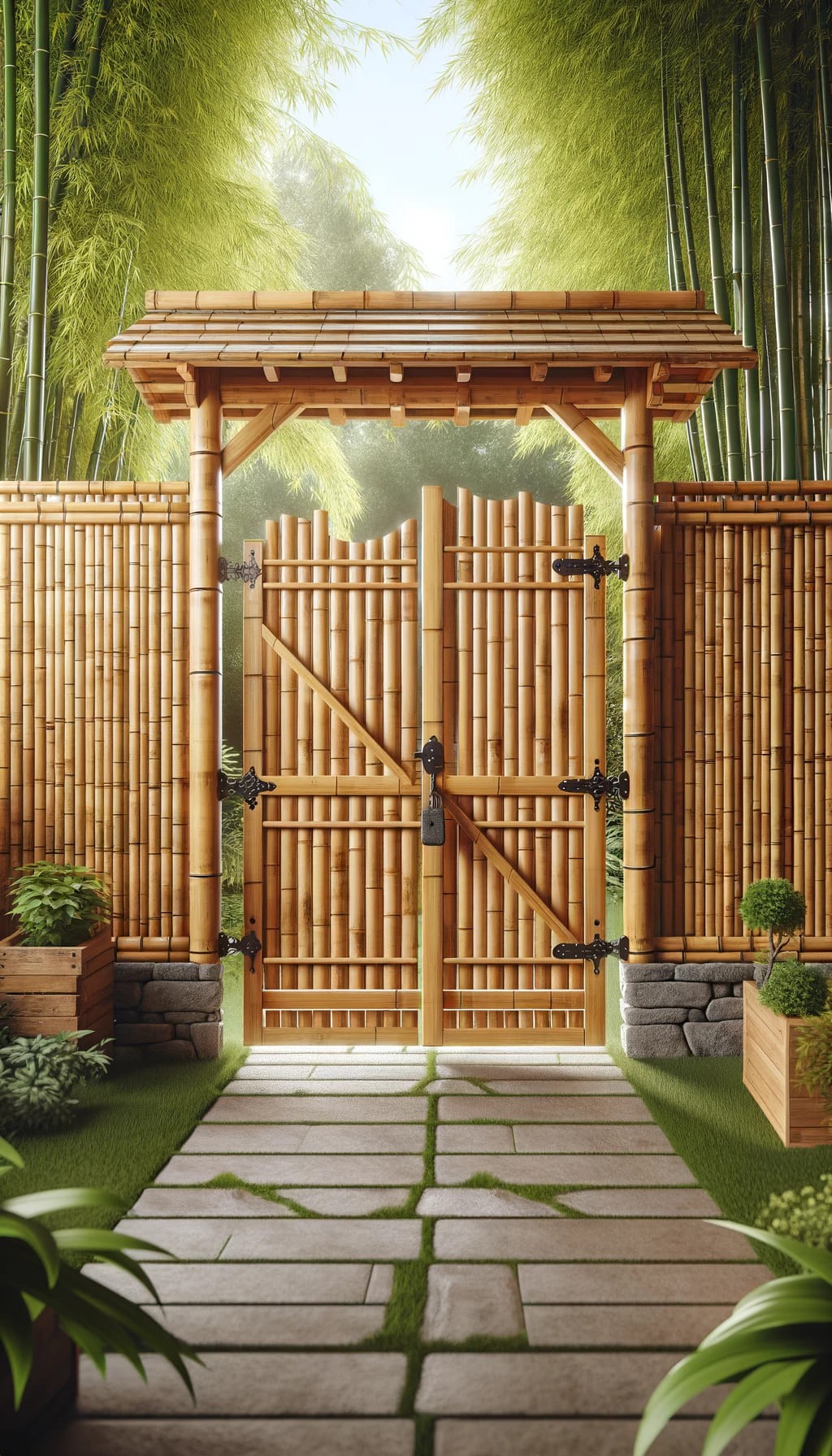 Bamboo Fence Gate