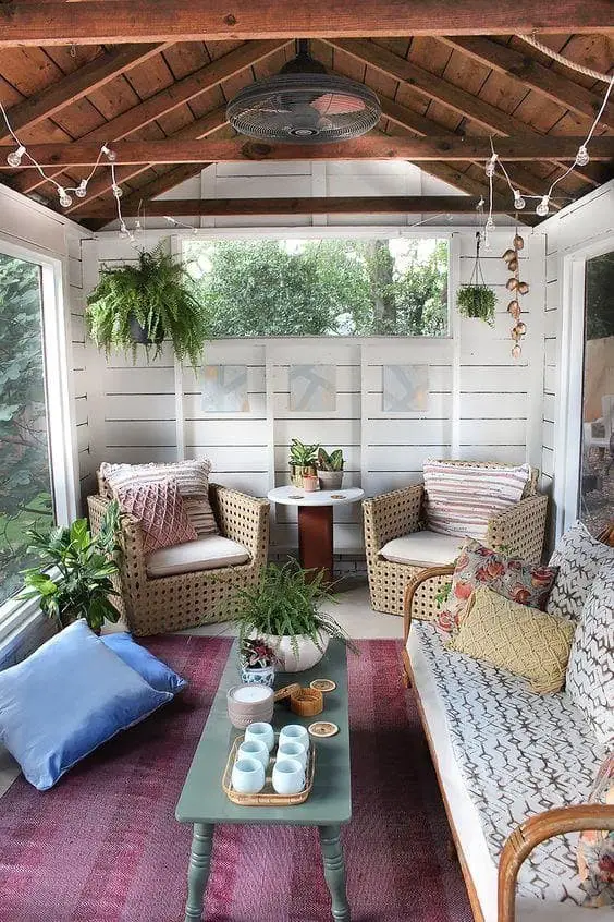 Rustic screened porch