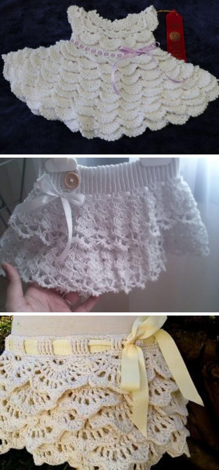 Crochet White Ruffle Skirt Free Pattern