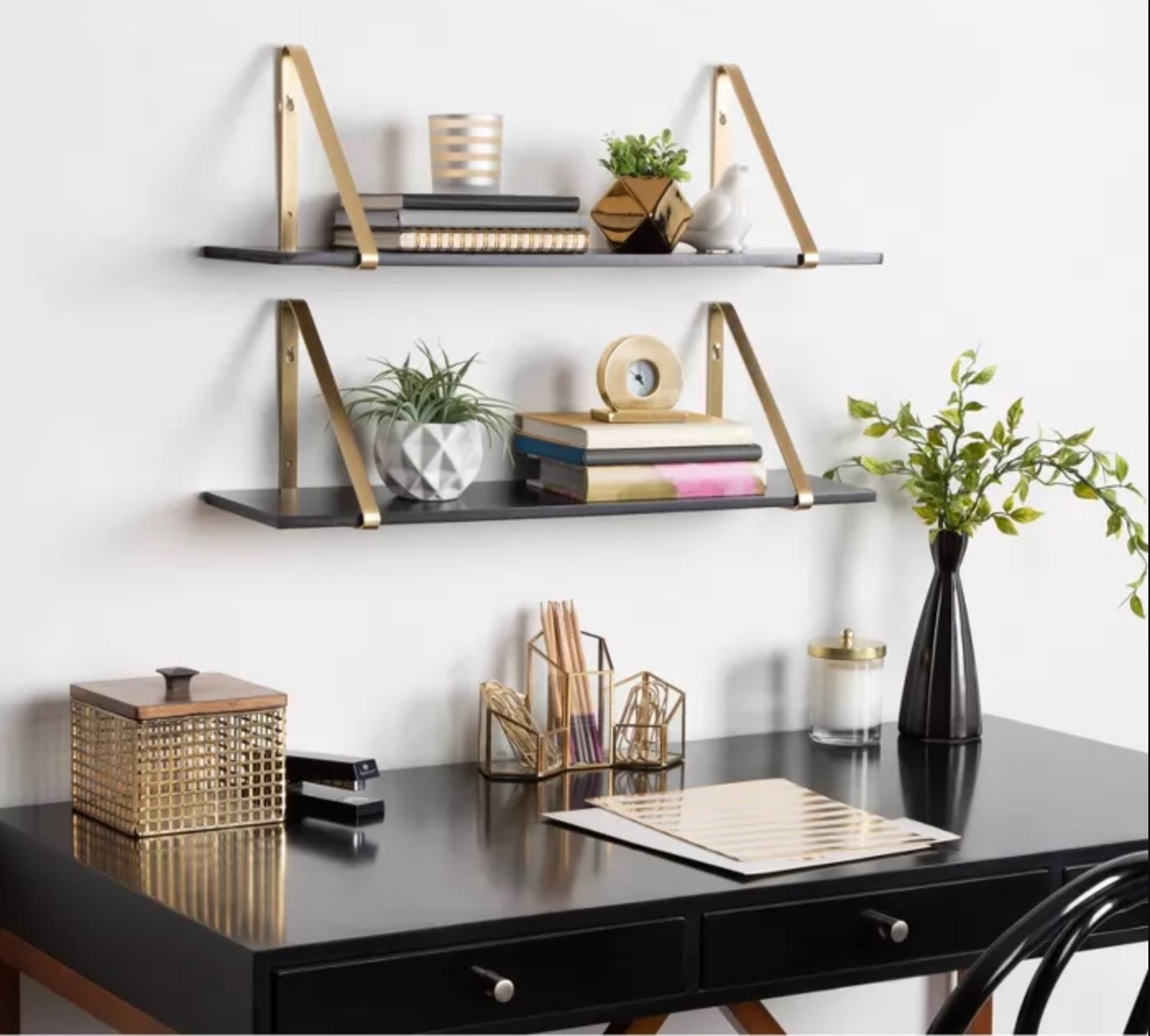 Wooden Shelf Set with Brackets