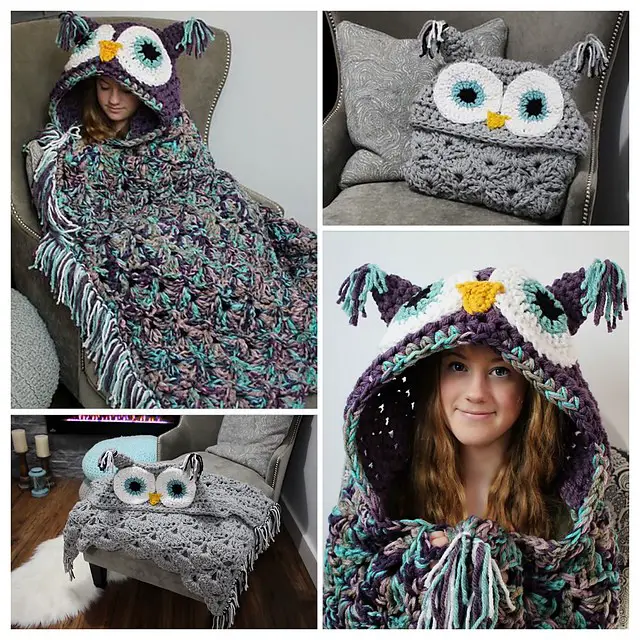 Crochet Owl Blanket