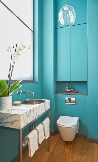 Bathroom accent wall paint ideas.