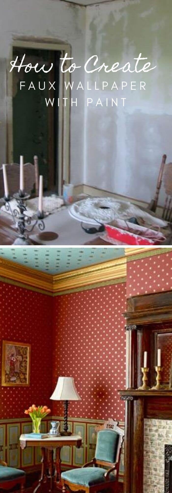 Create Faux Wallpaper with Spray Paint