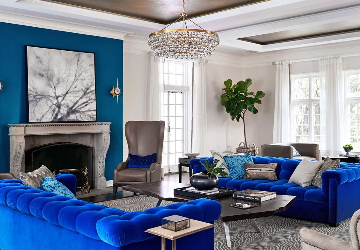 Cobalt accent walls