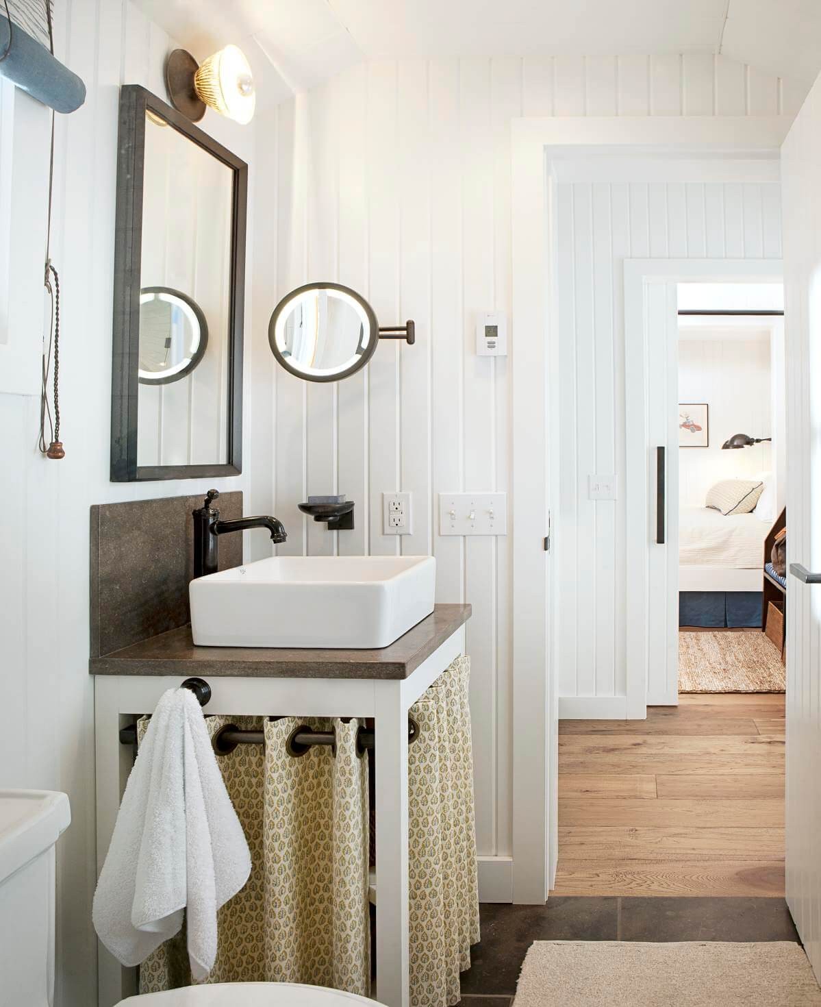 #6. Trendy bathroom with a vessel sink