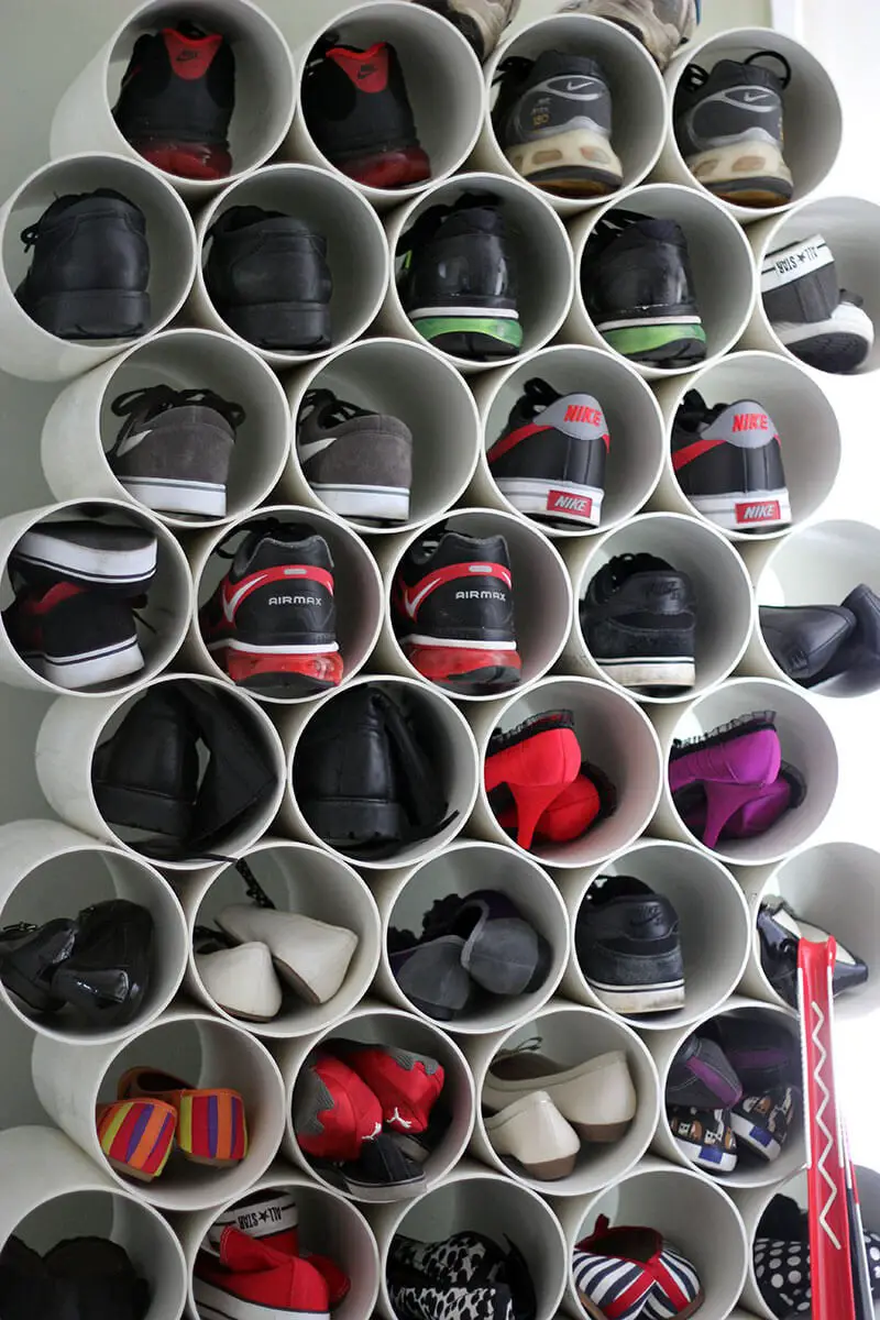 #37. PVC Pipe Shoe Rack