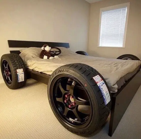 Old tire bed