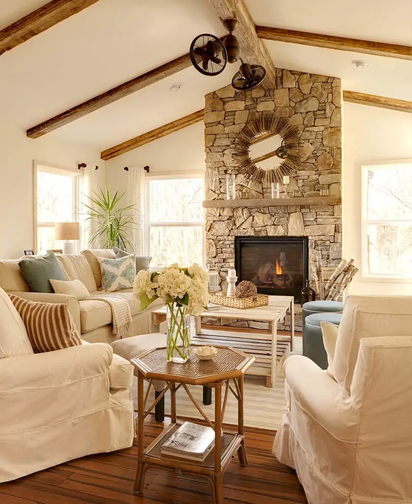 Rustic farmhouse fireplace ideas.