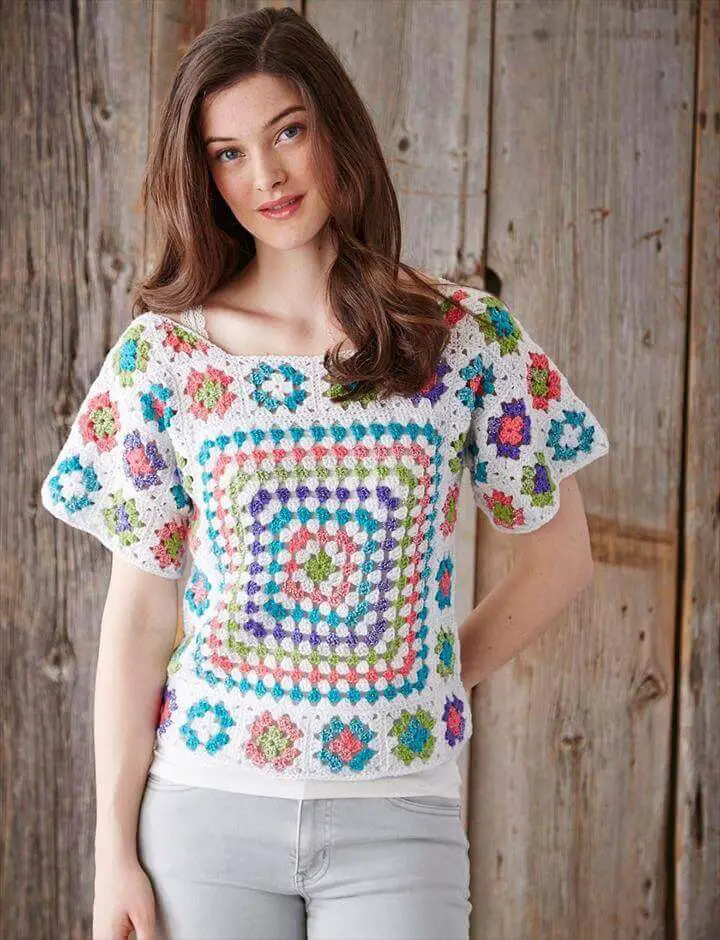 Crochet Women Pullover Sweater Free Patterns