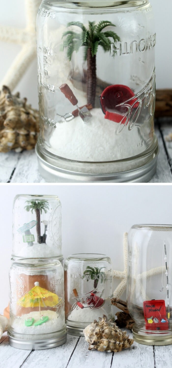 DIY Beach Mason Jar Terrarium