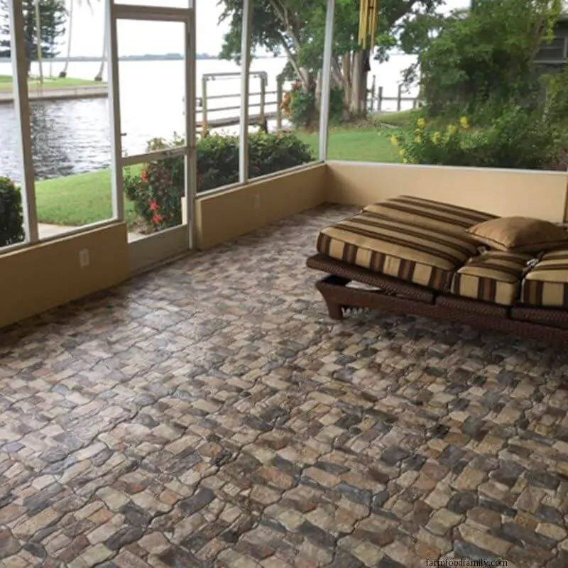 Stone Tile Patio Looks