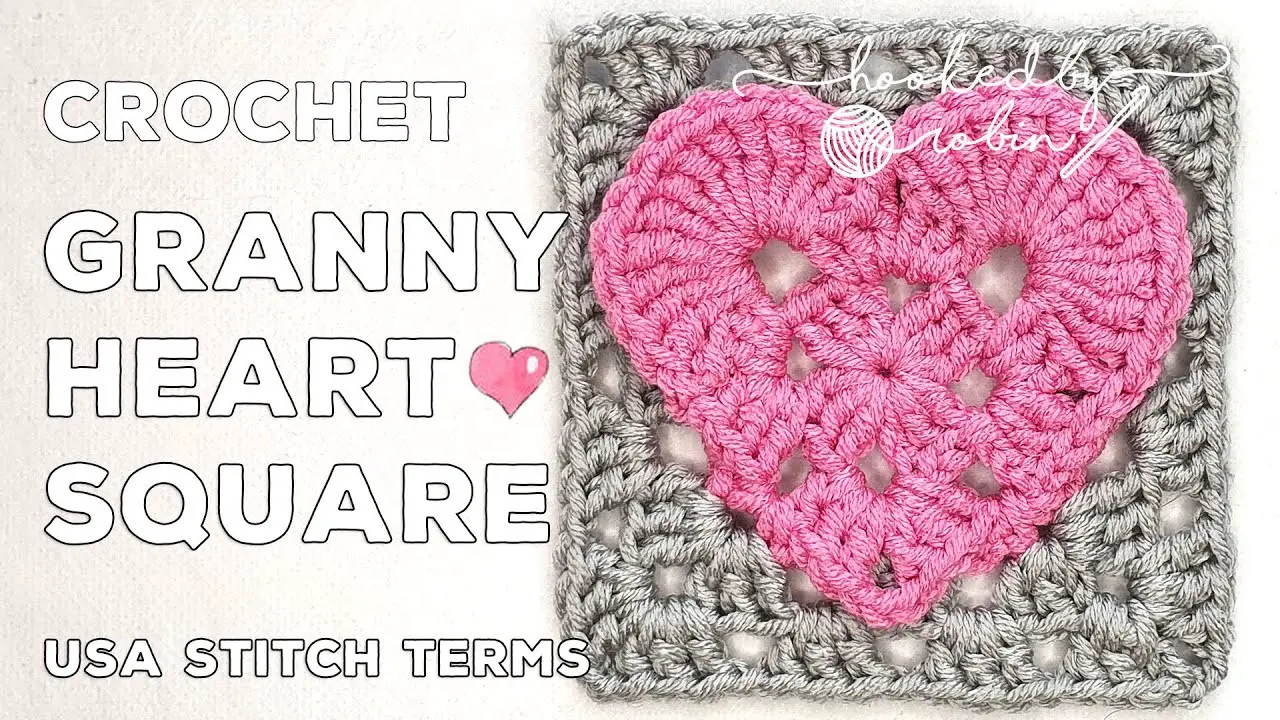 Heart granny square crochet