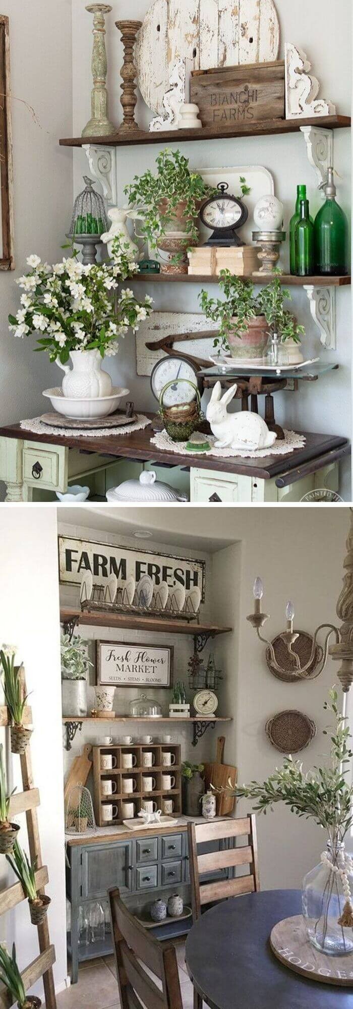 #22. Farmhouse shelf for Easter