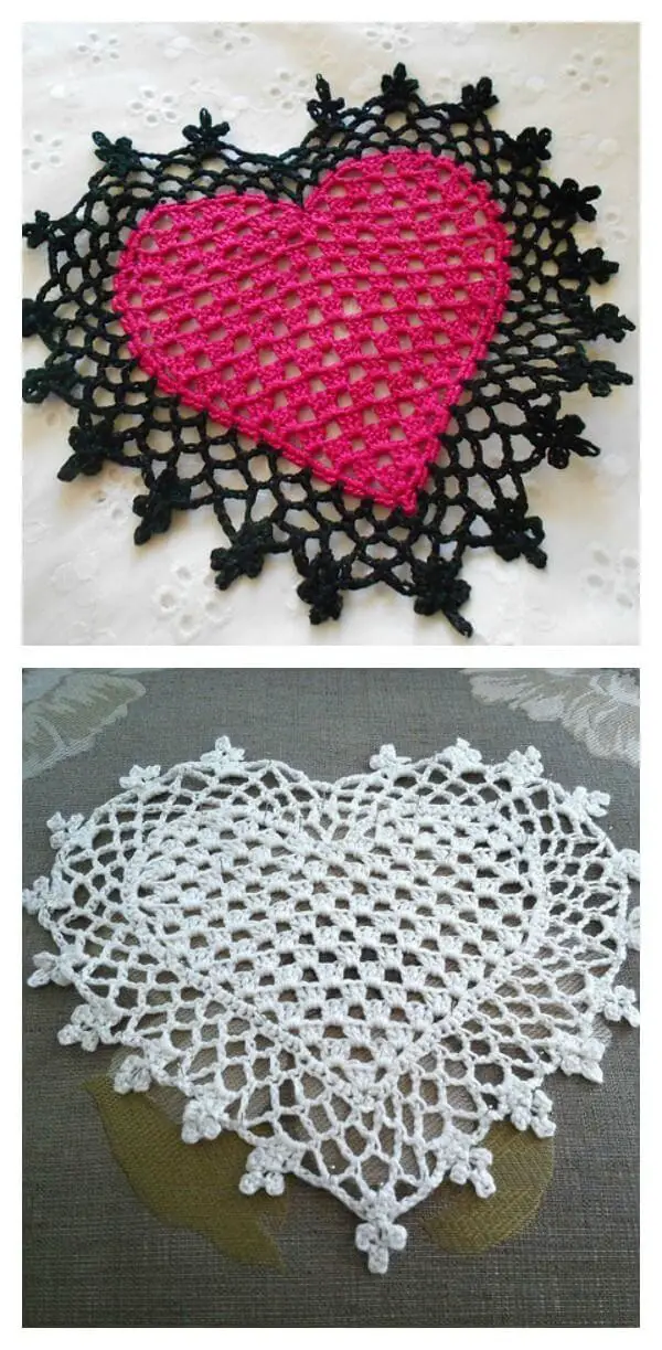 Crochet Heart Doily