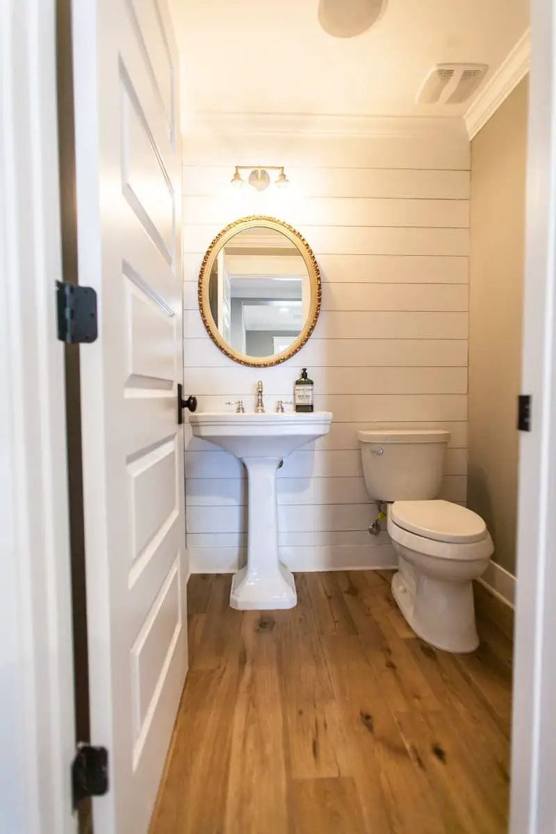 Bathroom mirror ideas over pedestal sink.