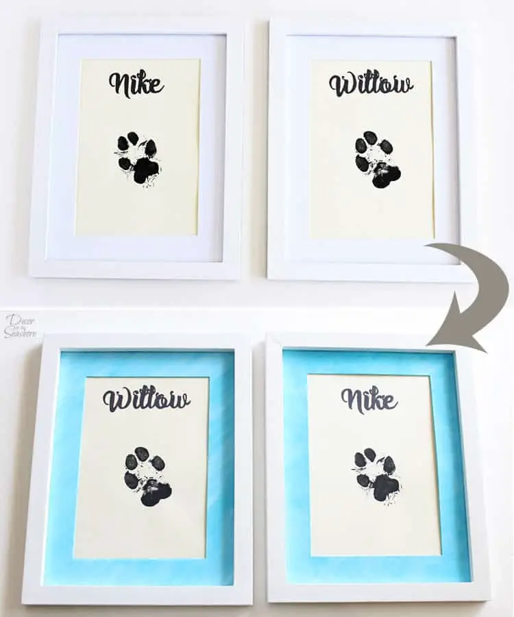 Paw print wall hanging art