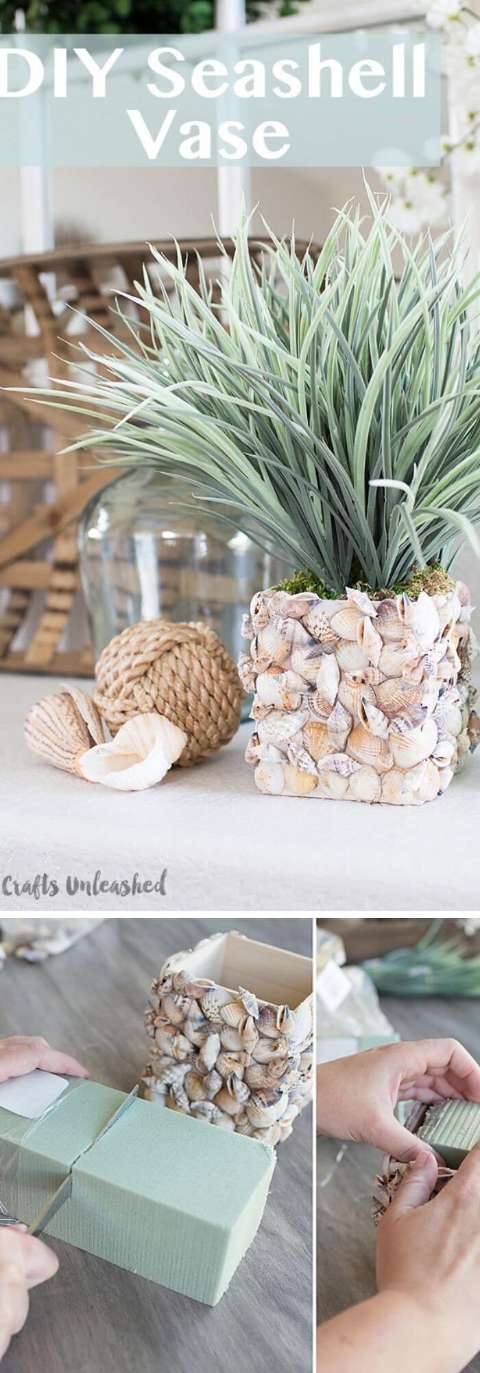 Decorate Your Vase With Shells