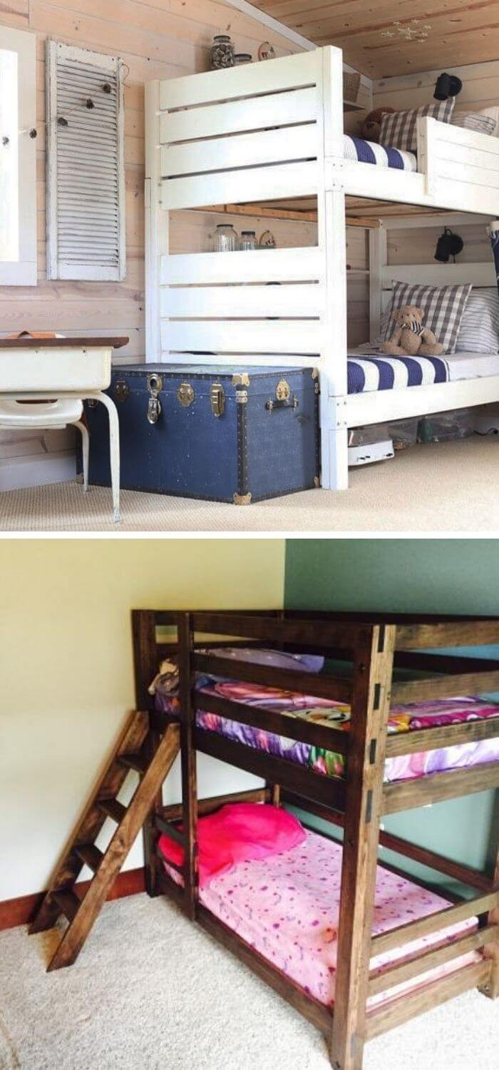 Solid wood bunk beds