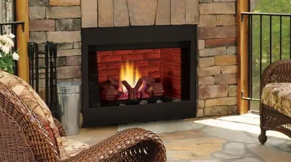 B-vent gas fireplace