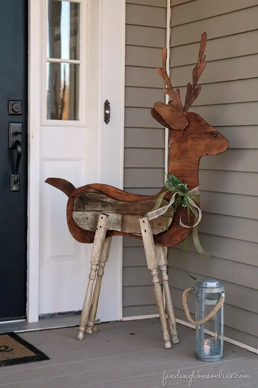 #16. Reclaimed wood reindeer