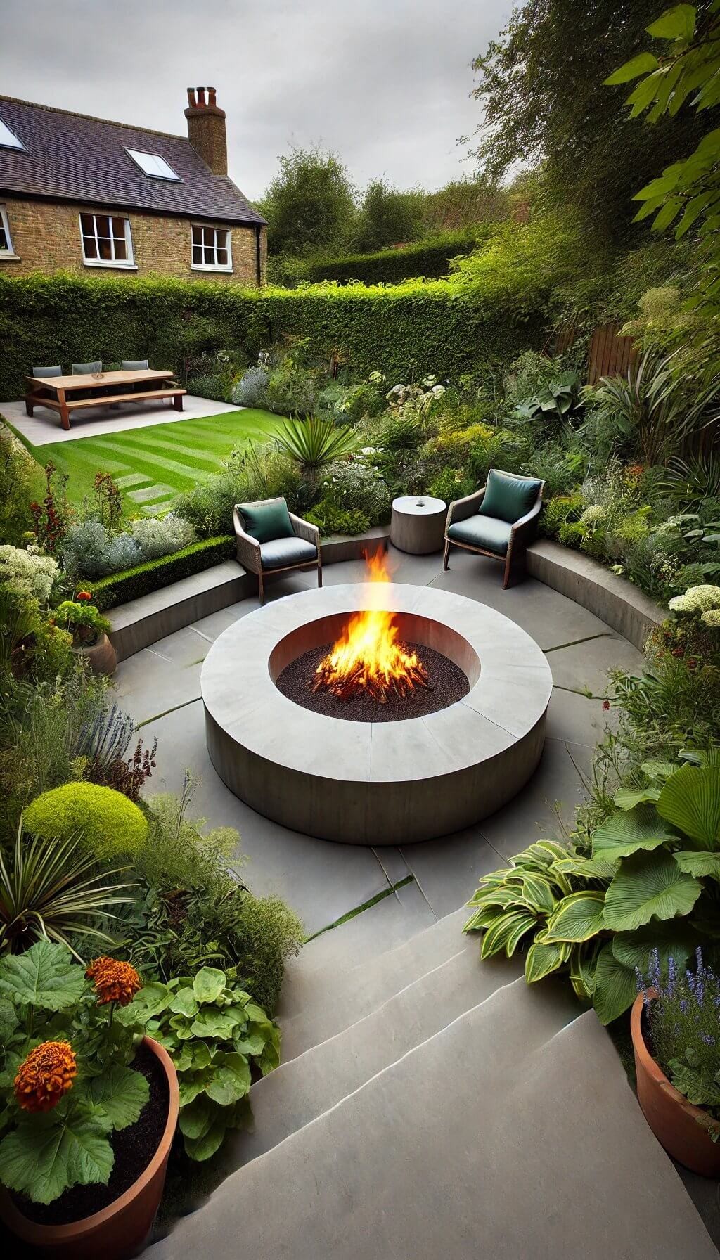 In-Ground Concrete Fire Pit