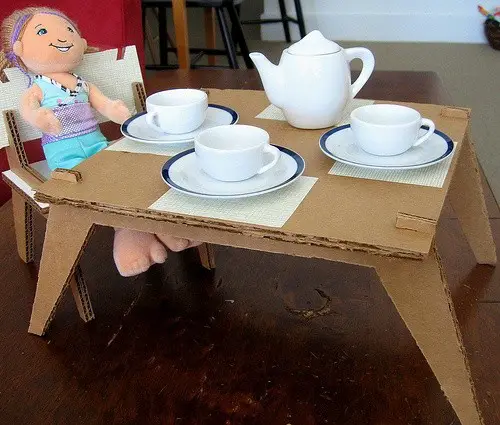 Tea party cardboard table