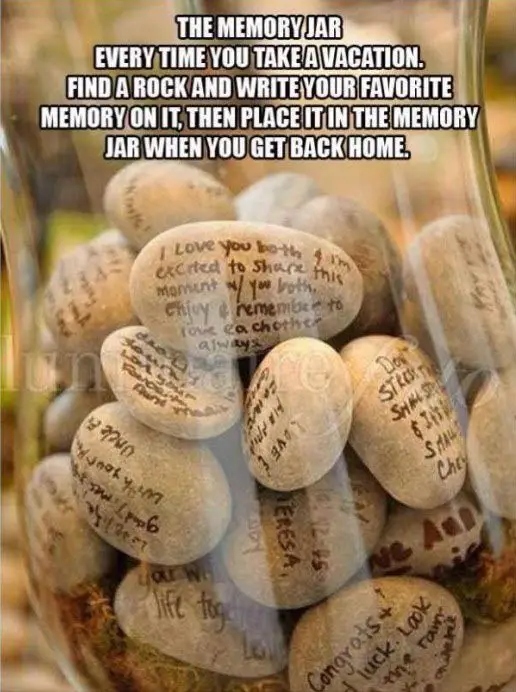 Rock in memory jar