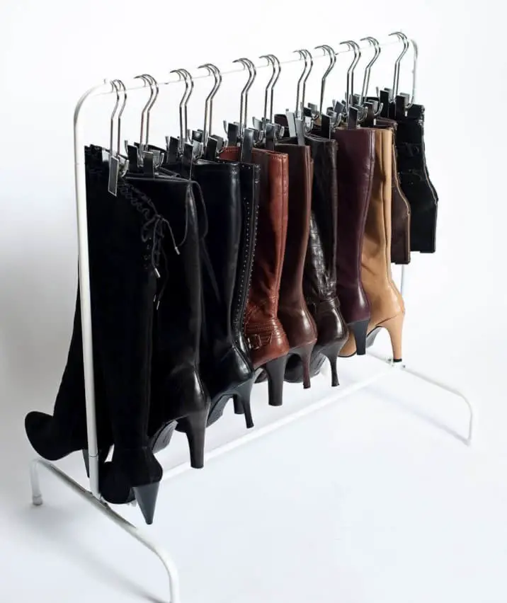 Hanging Boot Rack Saves Space