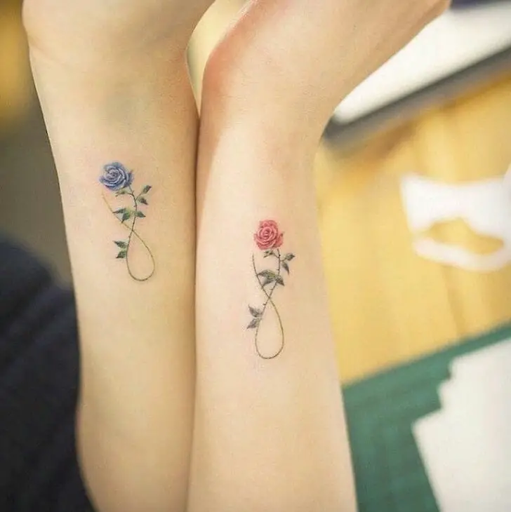 Flower infinity tattoo