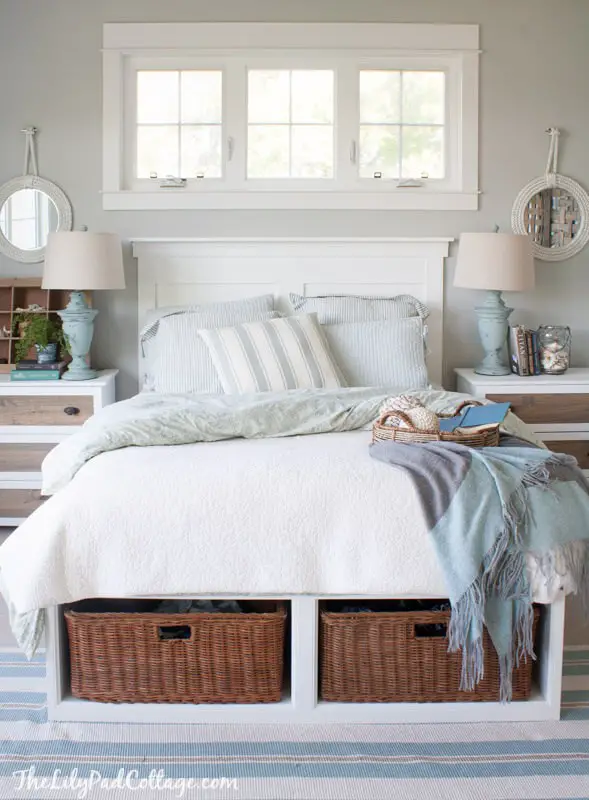 Storage baskets under the bed