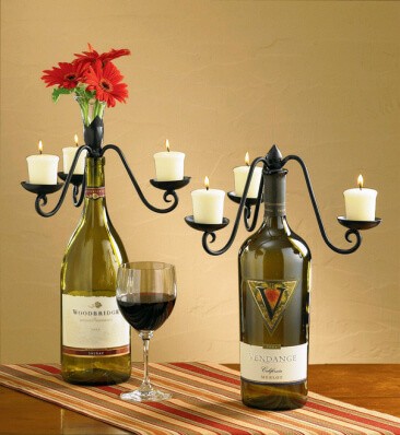 Candelabra Wine Bottle Topper For Garden Dinner