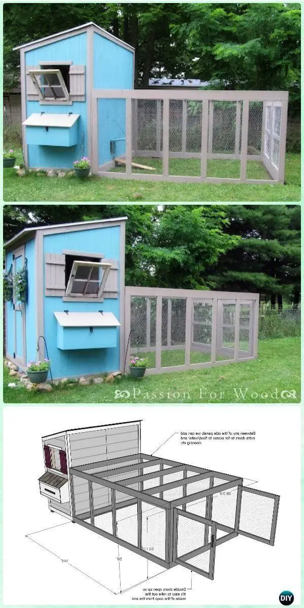 Chicken Coop Run for Shed Free Plan