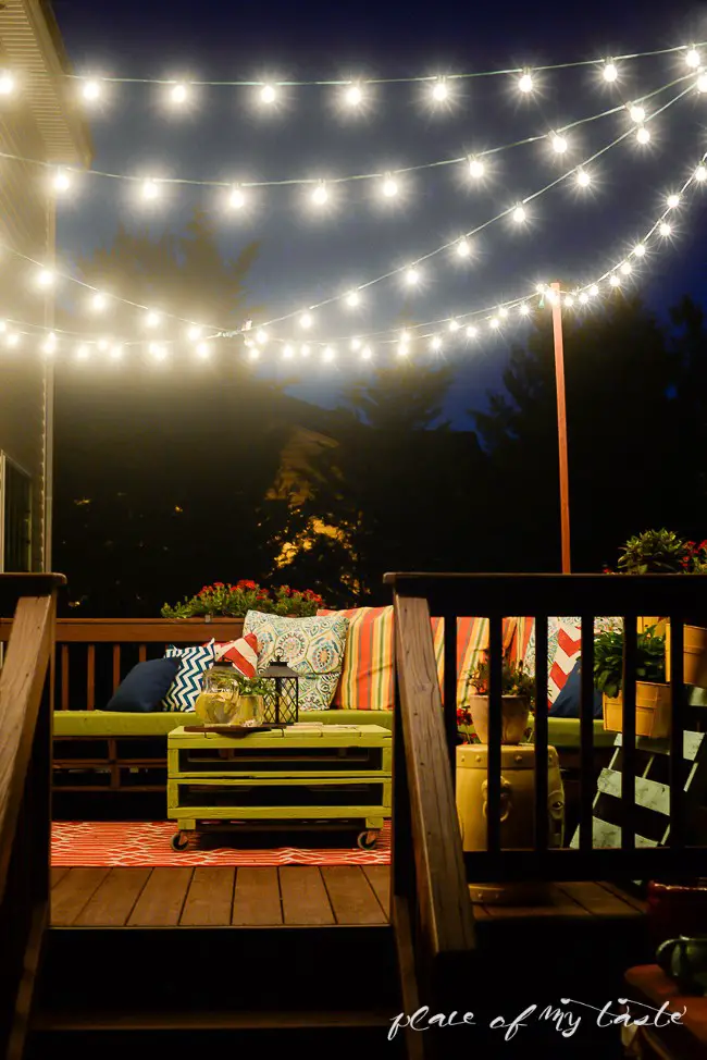 Deck string lighting ideas