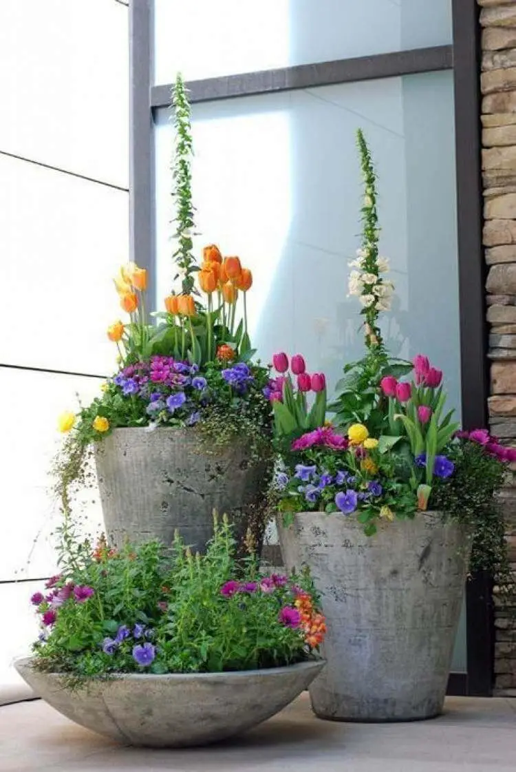 Concrete pots