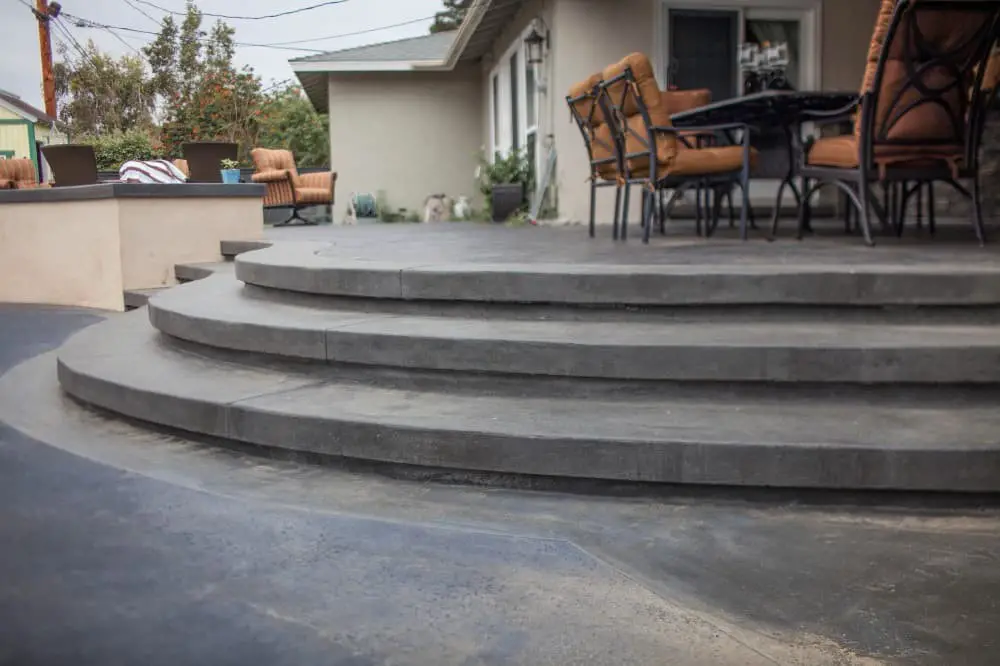 Concrete steps and porch ideas.