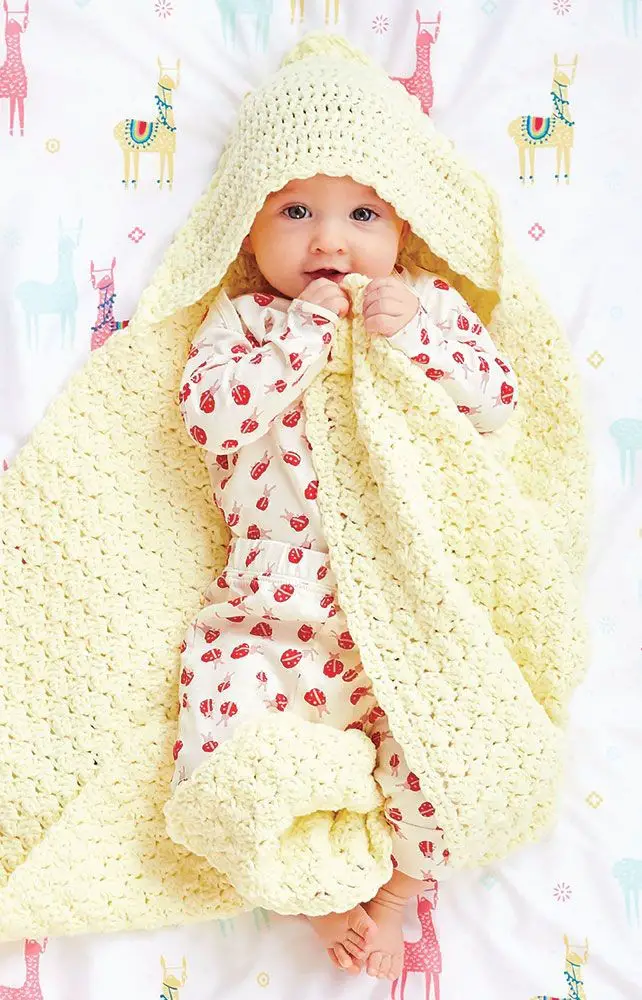 Crochet Hooded Baby Blanket