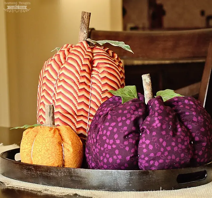 Colorful Fabric Pumpkins