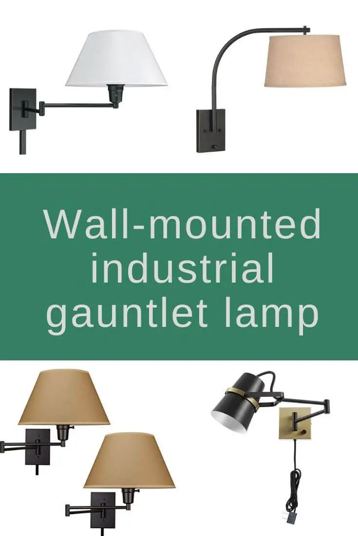 Wall-mounted industrial gauntlet lamp