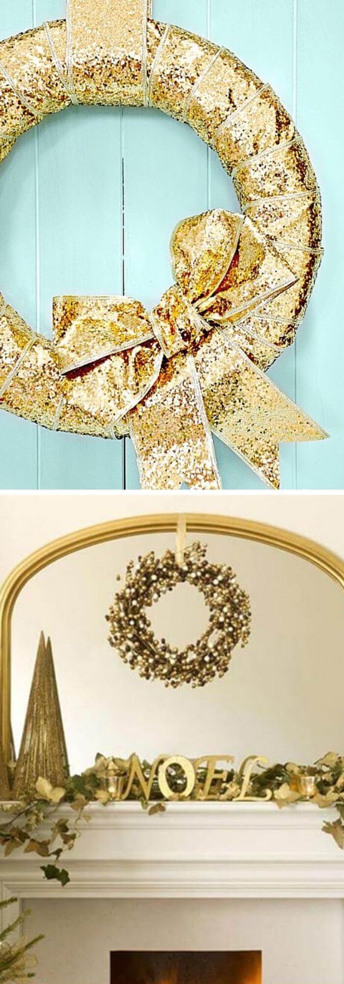 Gold Christmas Wreath