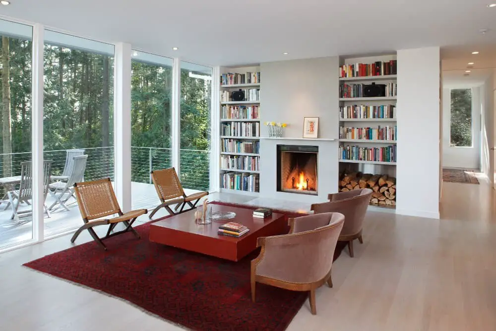 Fireplace bookshelf ideas.