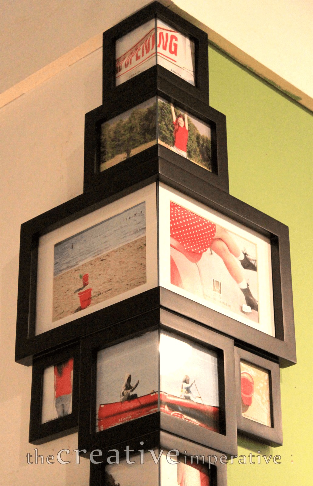 Corner photo frames