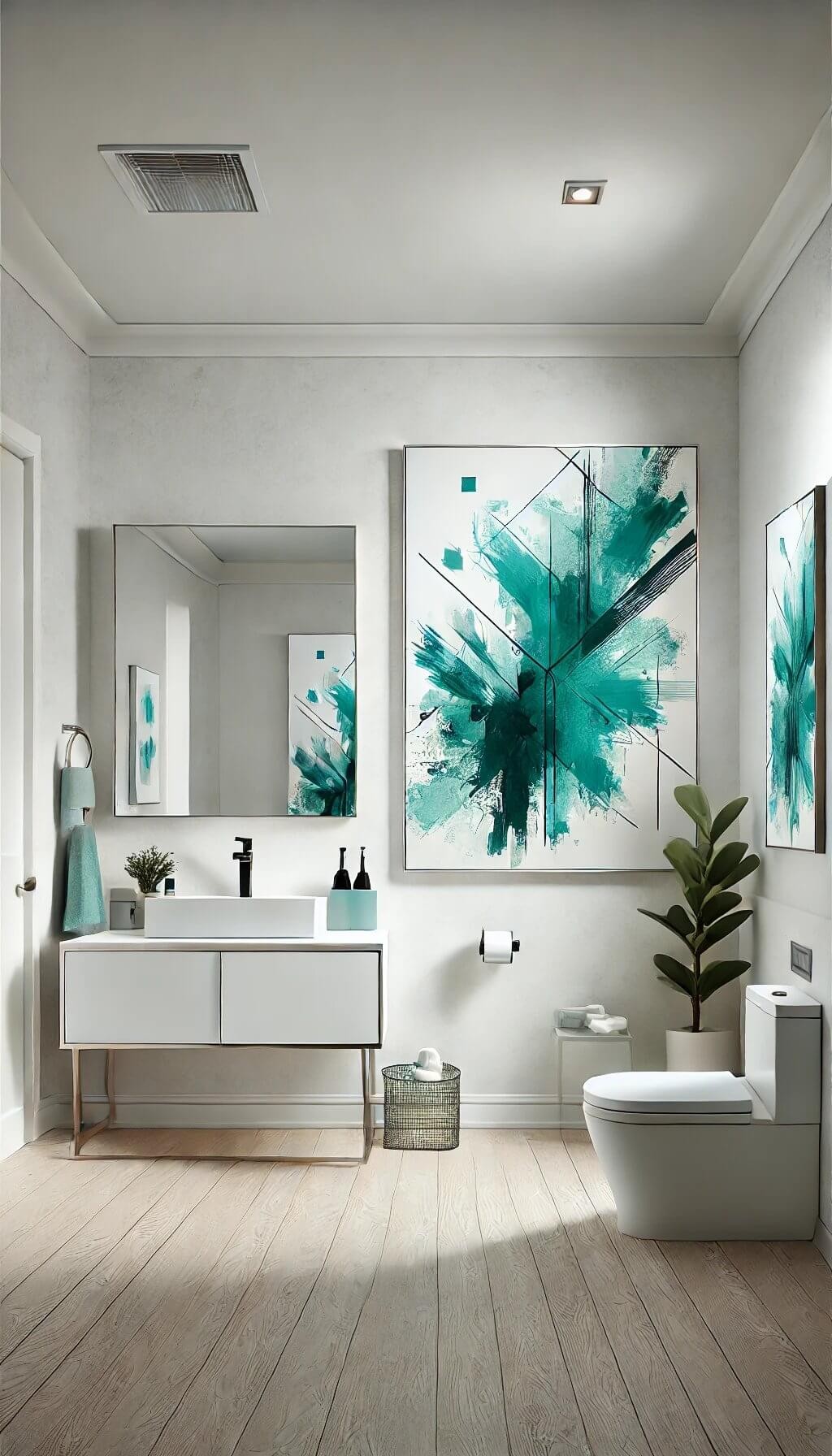 Teal Artwork and Decor