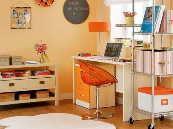 Orange Wall Paint for Home Office