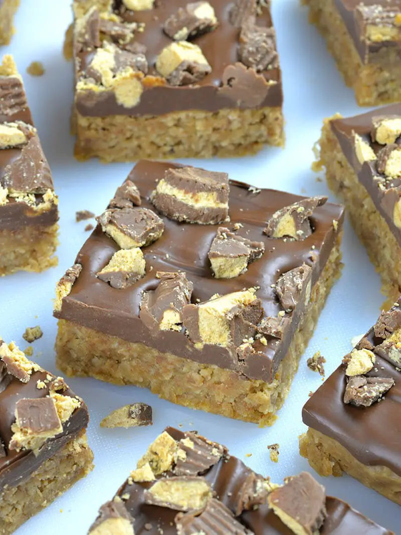 Chocolate Peanut Butter Oatmeal Bars