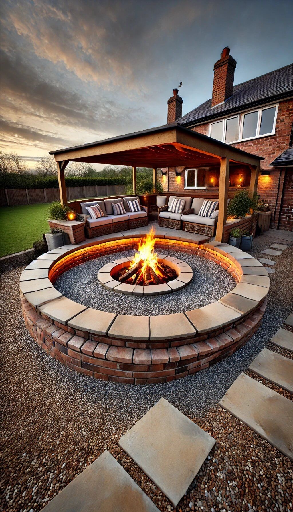 Sunken Gravel Fire Pit