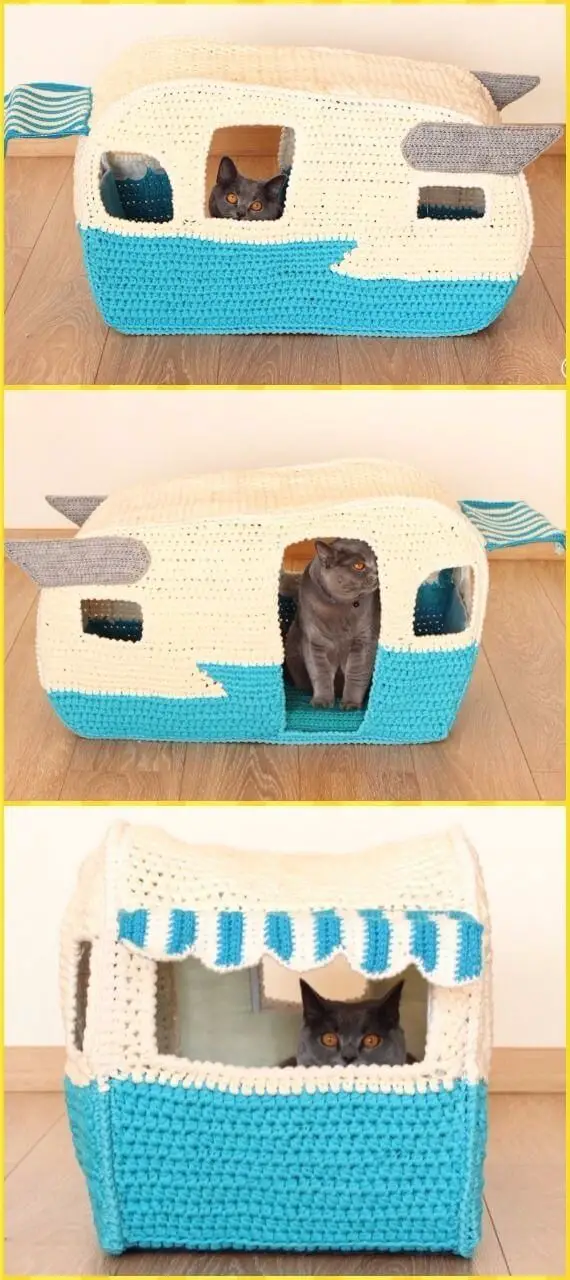 Crochet Caravan Cat Cave Pattern